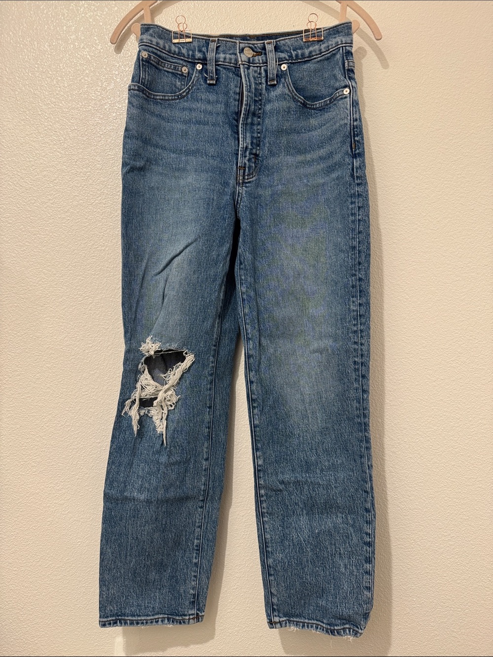 Madewell The Perfect Vintage Straight-Leg Distressed Jeans